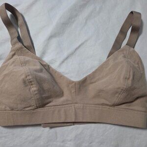Subset Knickey Organic Cotton Triangle Soft Bra in Stone M+